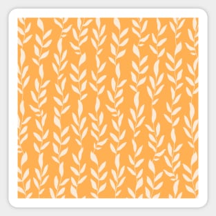 Yellow Minimal Plants Pattern Sticker